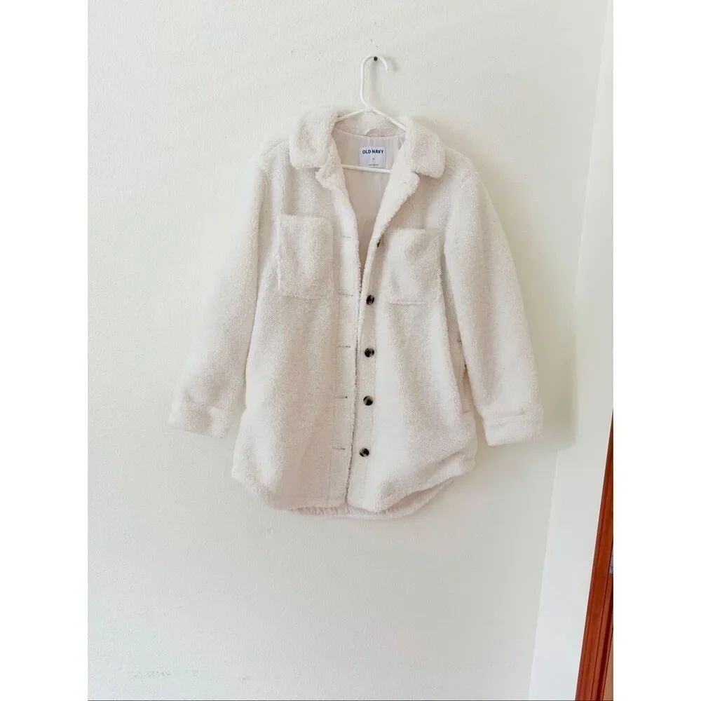 Old Navy Cozy Sherpa Shacket SZ Small